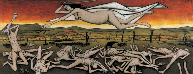 Bernard Buffet Officiel - Horreur de la Guerre: L'ange de la guerre, 1954, 265 x 685 cm