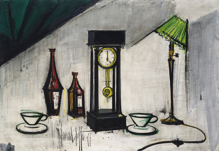 Bernard Buffet Officiel - Nature morte à la pendule II, 1965, 89 x 130 cm