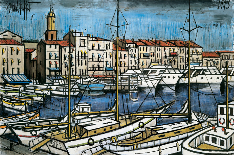 Bernard Buffet Officiel - Le port de Saint-Tropez, 1993, 130 x 195 cm