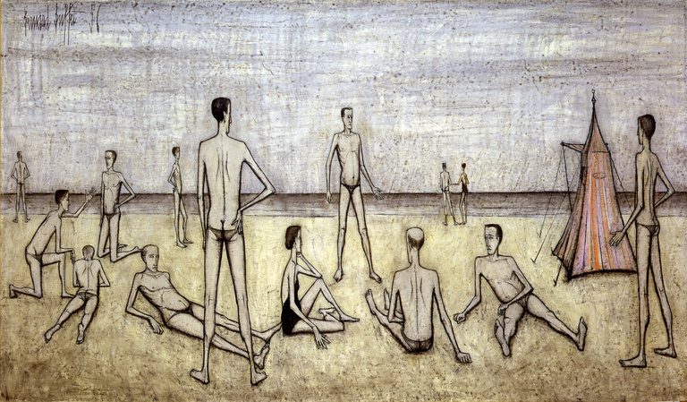 Bernard Buffet Official - La plage, 1956, 114 x 195 cm 