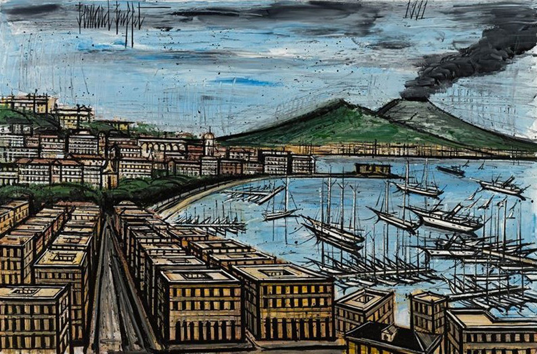 Bernard Buffet Officiel - La baie de Naples et le Vésuve, 1991, 130 x 195 cm