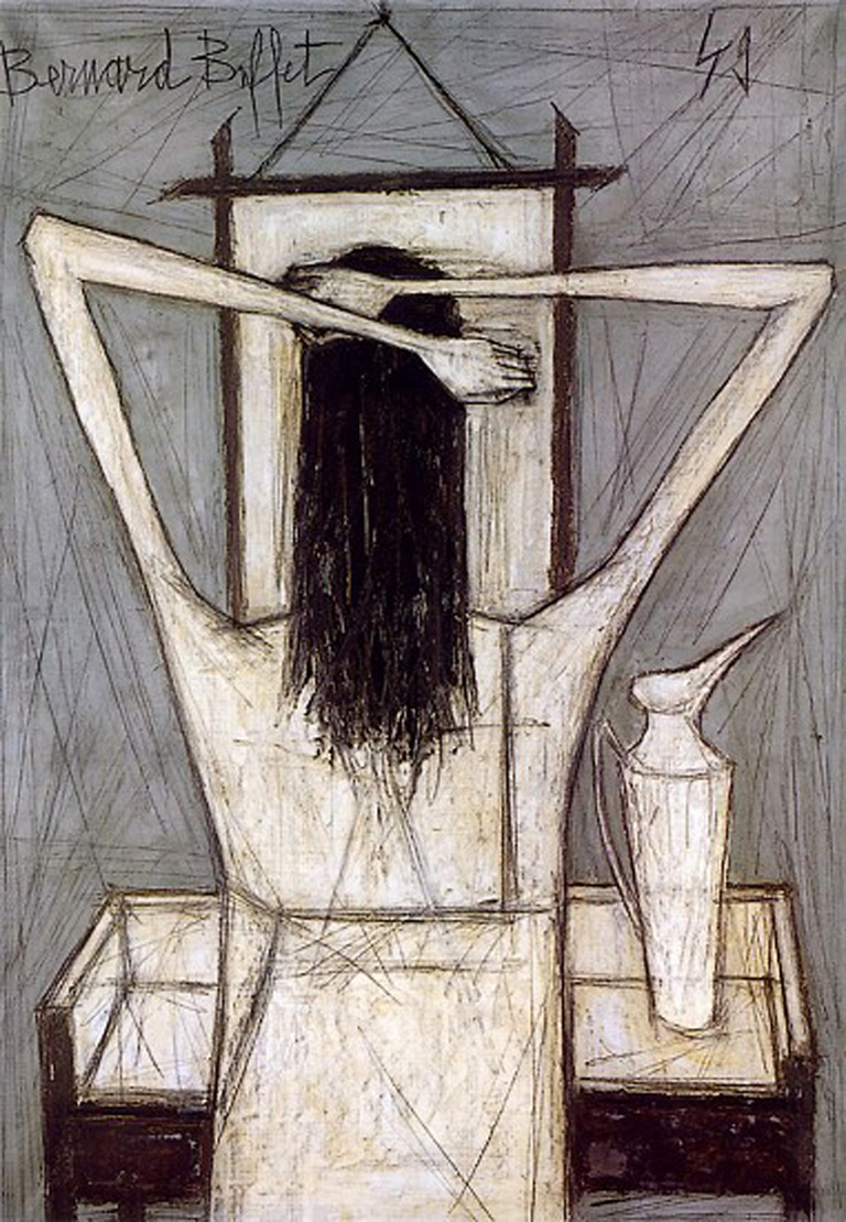 Bernard Buffet Officiel - Femme se coiffant, 1949, 92 x 65 cm