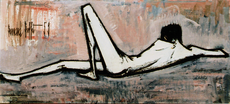 Bernard Buffet Officiel - Annabel couchée, 1959, 90 x 200 cm