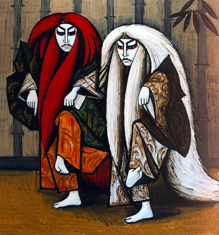 Bernard Buffet Officiel - Kabuki: Ren Jishi, 1987, 203 x 220 cm