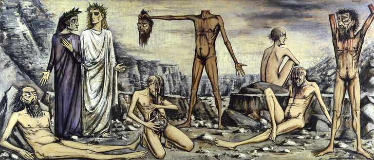 Bernard Buffet Officiel - Homme à la tête coupée, 1976, 250 x 580 cm