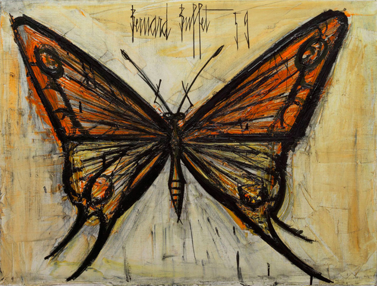 Bernard Buffet Officiel - Papillon, 1959, 50 x 65 cm