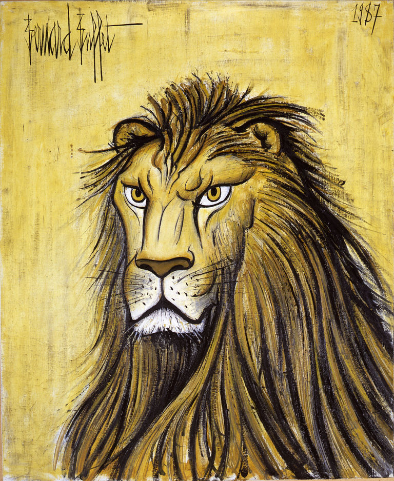 Bernard Buffet Officiel - Tête de lion, 1987, 100 x 81 cm