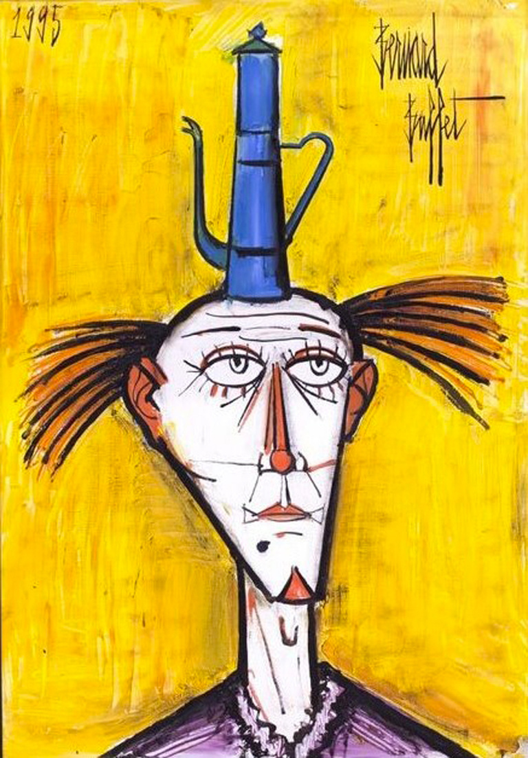 Bernard Buffet Official - Clown à la Cafetière, 1995, 133 x 99 cm