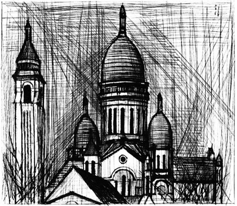 Bernard Buffet Officiel - Sacré-Coeur, 1956, 51 x 65 cm