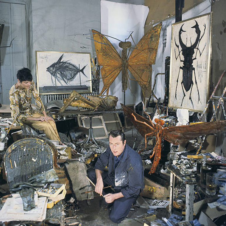 Bernard Buffet Officiel - L'atelier de Bernard Buffet dans les années 1960, (échelle approximative). 